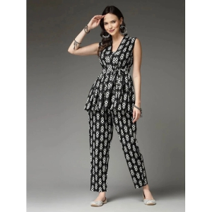 Stylum Black Printed Pant Top Set - None