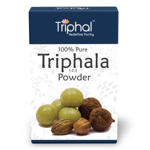 Triphala Powder - Contains Organic Haritaki, Bibhitaki and Amalaki - Natural and Pure - Triphal