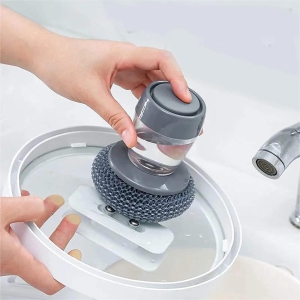 Kitchen Soap Dispensing Palm Brush Washing-1