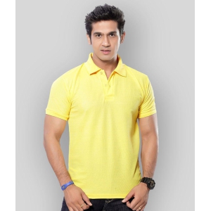 in365 - Yellow Cotton Blend Regular Fit Mens Polo T Shirt ( Pack of 1 ) - None