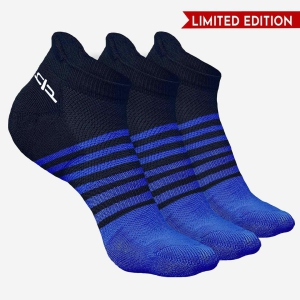 Bamboo Men Ankle Socks (Striped) - 3 Pairs-Navy Blue | Navy Blue | Navy Blue