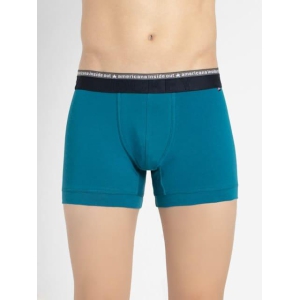 Men's Super Combed Cotton Elastane Stretch Solid Trunk with Ultrasoft Waistband - Celestial