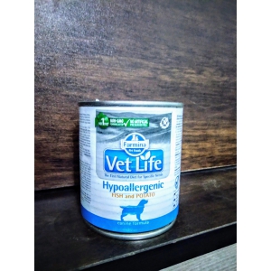 Farmina Vetlife wet dog food hypoallergenic fish and potato 300g (pack of 6)