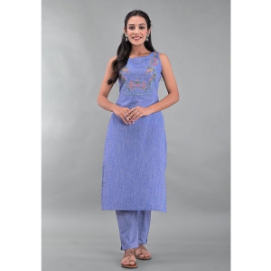 Maquien - Blue Straight Rayon Womens Stitched Salwar Suit ( Pack of 1 ) - None