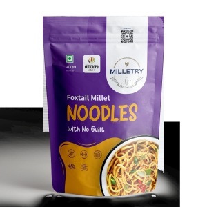 Milletry Foxtail Millet Noodles, Guilt-Free Superfood, High Protein, Fibre & Vitamins, Foxtail Millet & Wheat Spaghetti Noodles, Healthy Noodles with Masala Blend (175gm Pack Atta Noodles