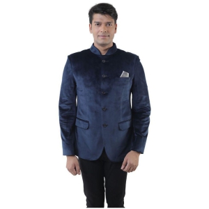 Hangup Blue Solid Casual Blazers - 44