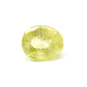 3.5Ct Natural Light Yellow Sapphire Oval Faceted Gemstone