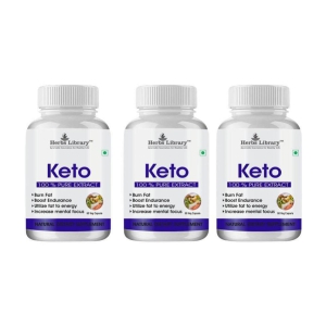 Herbs Library Keto Capules Supports Weight Loss, 60 Capsules Each (Pack of 3)