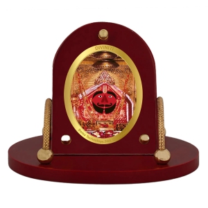 Diviniti 24K Gold Plated Salasar Balaji Frame for Car Dashboard, Home Decor, Table & Office (8 CM x 9 CM)