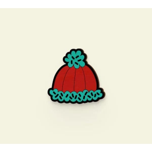 Red Cap Pin-0.9 x 1 in