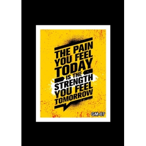 Gym Motivational Quotes White Wall Frame @ Factory price 14X18