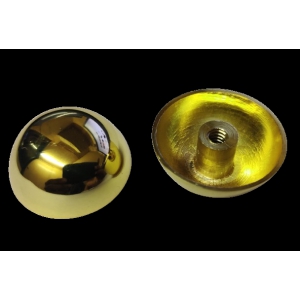 RiseOm Half Round Dome Cap made of brass 30mm diameter-GoldYellow / 10