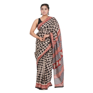 Bagru Handblock Printed Cotton Saree With Blouse - (1TTXSARRJ17106-19)