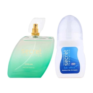 secret temptation Talc Effect Roll-on & Dream Perfume 50ml each, Combo Pack of 2 for Women (2 Items in the set)