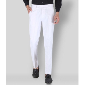 Playerz - White Polycotton Slim - Fit Men's Trousers ( Pack of 1 ) - None