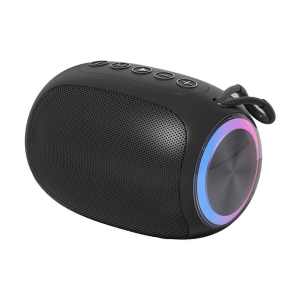 Tecsox Storm 10 W Bluetooth Speaker Bluetooth V 5.3 with USB,SD card Slot,Aux,3D Bass Playback Time 12 hrs Black - Black