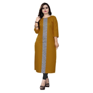 Rangrasiya Rust Cotton Straight Kurti - XXL