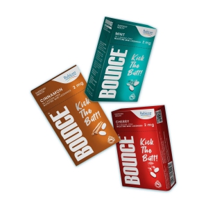 BOUNCE Nicotine Mini Lozenge 2 Mg | Mint, Cherry & Cinnamon Flavour, Sugar Free | USFDA Approved | Helps Quit Smoking | 6 Packs of 10 Lozenges