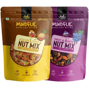 EAT Anytime Trail Mix Combo Pack, Dry Fruits, Dried Fruits, Mixed Nuts & Seeds (Papaya Pineapple & Fig, Raisin), 400 g