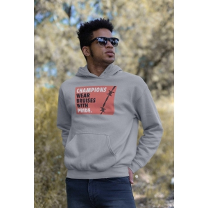 Champions Wear Bruises With Pride - Unisex Hoodie-Light Grey / XL - 44