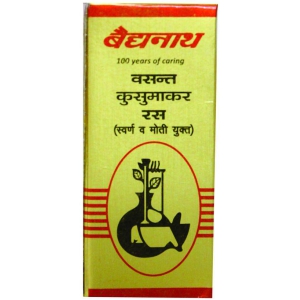 Baidyanath Vasant Kusumakar Ras (With Gold & Pearl), Aids In Sugar Balance - 10 Tablets