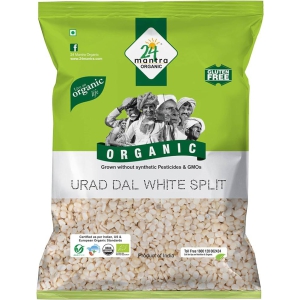 24 mantra URAD DAL WHITE SPLIT  500 GMS