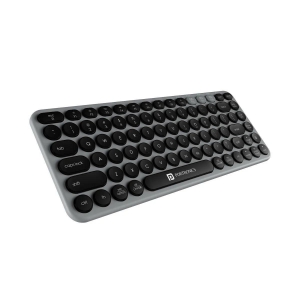 Portronics Bubble 2.0 Wireless Keyboard with Bluetooth + 2.4 GHz Receiver, Connect 3 Devices-Portronics Bubble 2.0 Wireless Keyboard / Grey