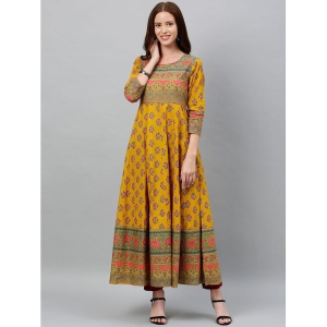 kipek-mustard-cotton-womens-anarkali-kurti-pack-of-1-none