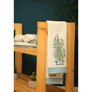 Bluebell Block Print Hand Towel