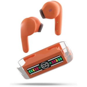 VERONIC Max Bluetooth True Wireless (TWS) In Ear 30 Hours Playback Fast charging,Powerfull bass IPX4(Splash & Sweat Proof) Orange