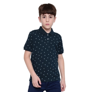 Octave Boys Printed Polo Collar Pockets T-Shirt