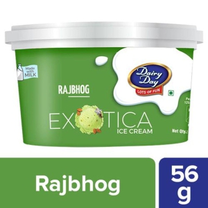 Dairy day Exotica Ice Cream  Rajbhog Made With Milk 100 ml Oval Cup