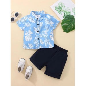 Tropical Shirt, Boy shirt, beach shirt, summer shirt, party shirt, Leaf Shirt, Vintage shirt, button up shirt, boy gift, Boy Birthday gift-5-6 YEAR