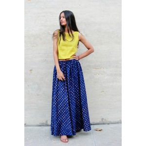 Bandhani Skirt and Cotton Top Set-S