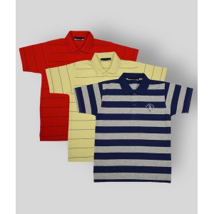 NEUVIN - Multicolor Cotton Blend Boy's Polo T-Shirt ( Pack of 3 ) - None