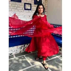 Blood Red Anarkali-XS