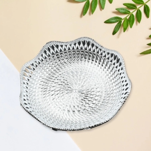 5482 Round Serving Tray, Traditional Serving Tray, Multipurpose Serving Tray, Decorative Serving Platters, Mukhwas Serving Tray (1 Pc)