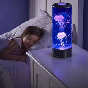 LED Jellyfish Aquarium Lamp Night Light USB Powered-White / USB