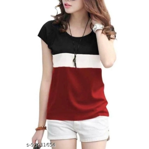 Trendy fabulous colorblocked women t-shirt