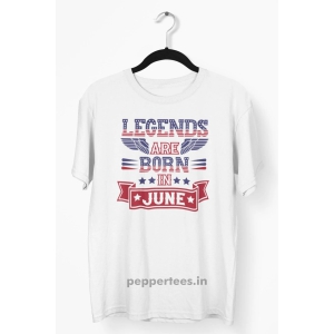 Legend Are Born In June T-shirt-L / White