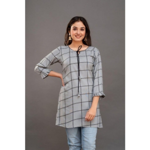 Kapadia Grey Rayon Womens Regular Top ( Pack of 1 ) - None