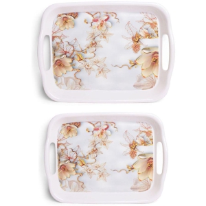 HomePro - Fancy Design Tray Multicolor Serving Tray ( Set of 2 )