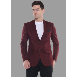 DKGF Fashion - Maroon Polyester Regular Fit Mens Blazer ( Pack of 1 ) - None