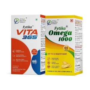 Fytika Vita 365- 60 Tabs + Omega 1000- 60 Caps, Combo Pack - (Pack of 2)