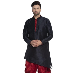 Banity Bey Men's Dupion Regular Fit Knee Length Kurta | Soft and Comfortable Trail Cut Kurta