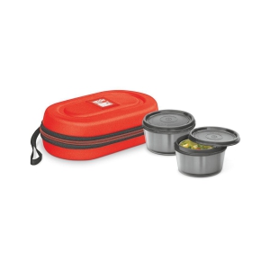 Milton Nutri Stainless Steel Insulated Tiffin Set 320 Ml (Set of 2 - Red)