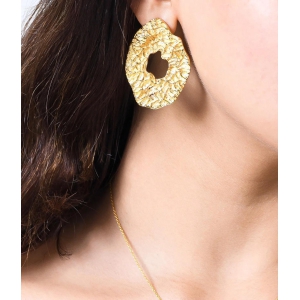 Jerky Gold Plated Earrings-18K Gold Plated