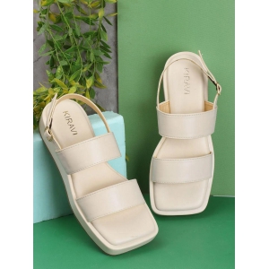 Kiravi Back Closed Buckle White Sandals-2