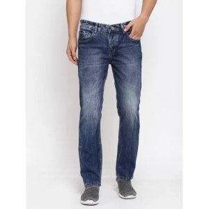 Men Regular Mid Rise Dark Blue Jeans