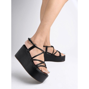 Shoetopia - Black Women''s Sandal Heels - None